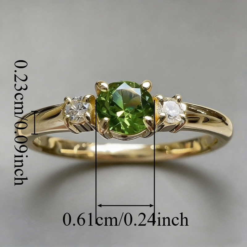 Women's Stylish Four-Prong Setting Ring for Daily Wear